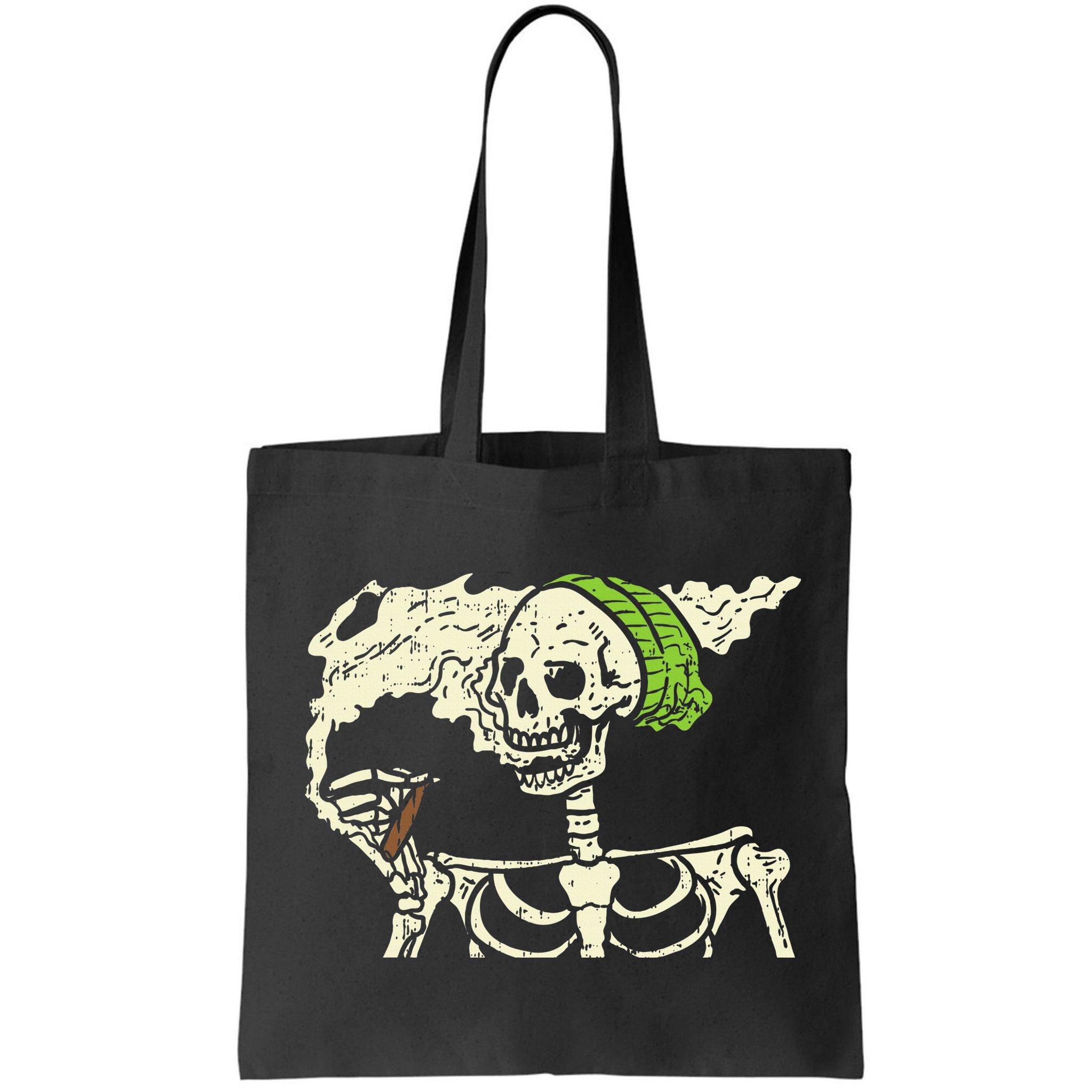 Smoking Skeleton Joint Funny Weed Pot 420 Cannabis Halloween Bag