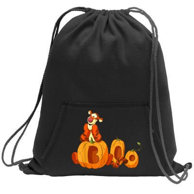 Scary Spooky Jack O Lantern Face Pumpkin Men Boys Halloween Sweatshirt Cinch Pack Bag