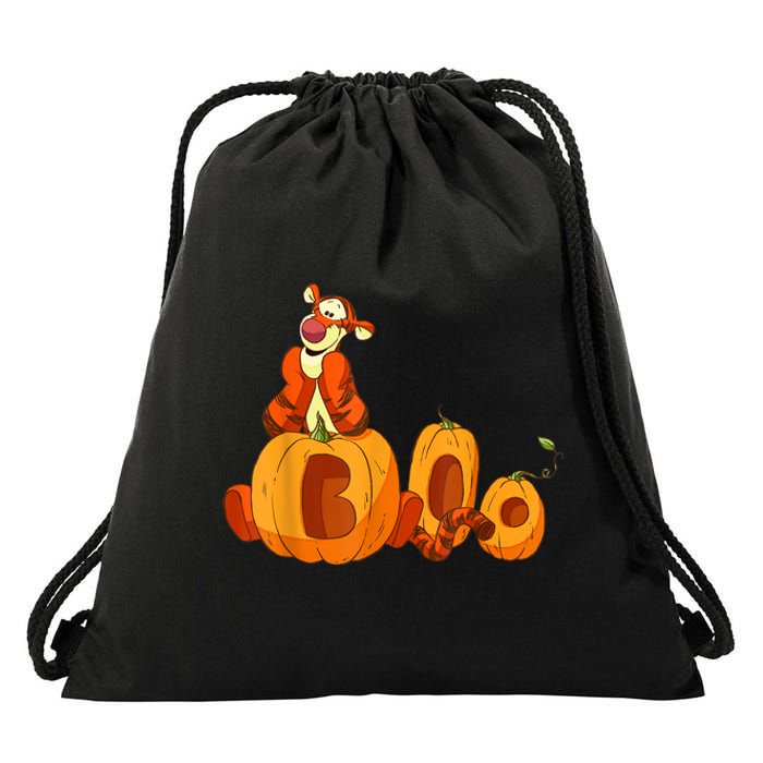 Scary Spooky Jack O Lantern Face Pumpkin Men Boys Halloween Drawstring Bag