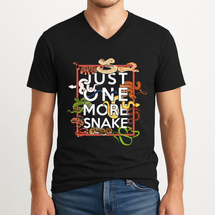 Snake Serpent Just One More Snake V-Neck T-Shirt