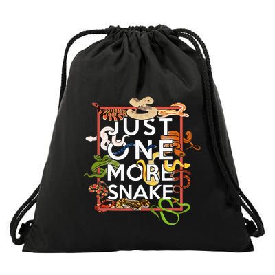 Snake Serpent Just One More Snake Drawstring Bag