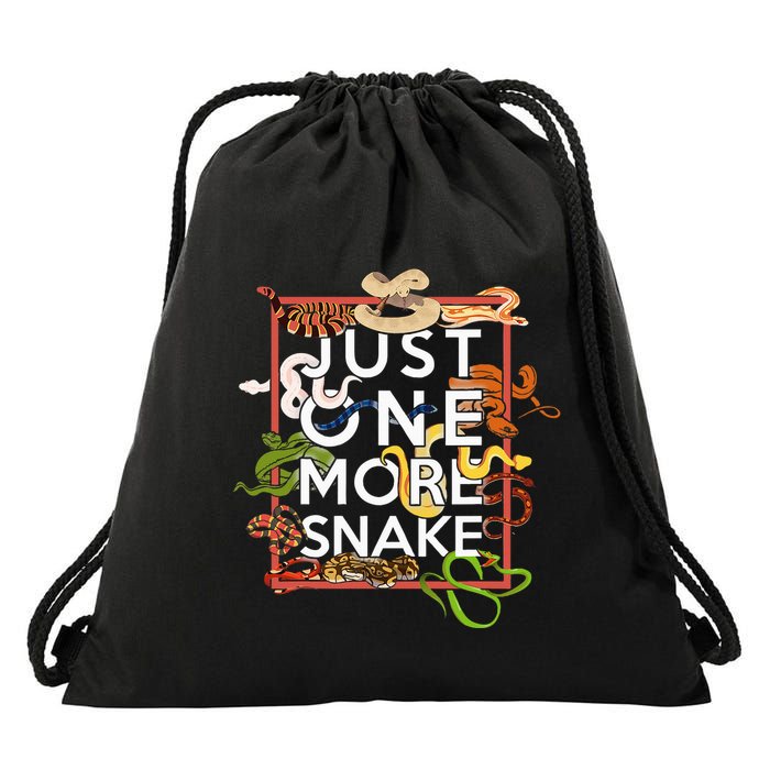 Snake Serpent Just One More Snake Drawstring Bag