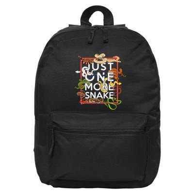 Snake Serpent Just One More Snake 16 in Basic Backpack