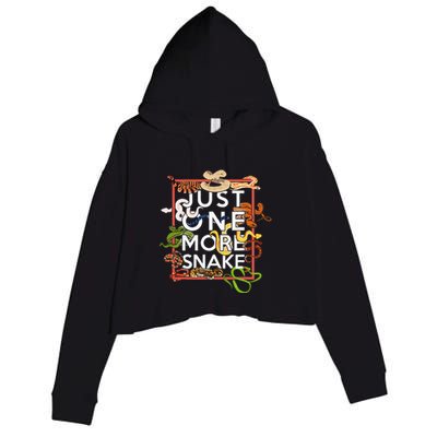 Snake Serpent Just One More Snake Crop Fleece Hoodie