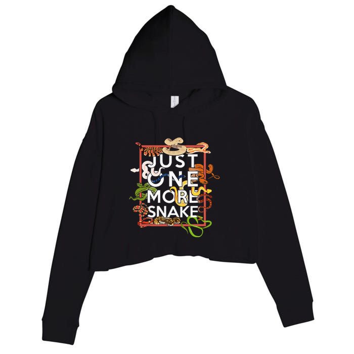 Snake Serpent Just One More Snake Crop Fleece Hoodie