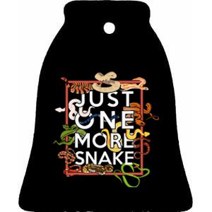 Snake Serpent Just One More Snake Ceramic Bell Ornament