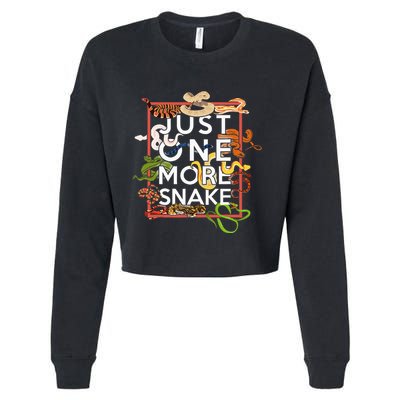 Snake Serpent Just One More Snake Cropped Pullover Crew