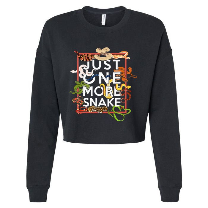 Snake Serpent Just One More Snake Cropped Pullover Crew