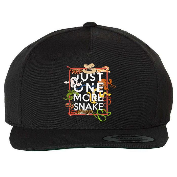 Snake Serpent Just One More Snake Wool Snapback Cap