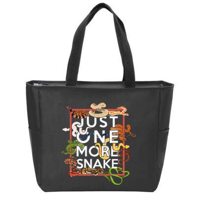 Snake Serpent Just One More Snake Zip Tote Bag