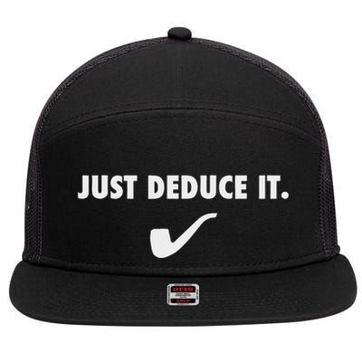 Sherlock S Just Deduce It 7 Panel Mesh Trucker Snapback Hat