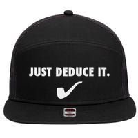 Sherlock S Just Deduce It 7 Panel Mesh Trucker Snapback Hat