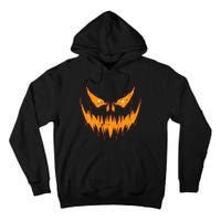 Scary Spooky Jack O Lantern Face Pumpkin Halloween Tall Hoodie