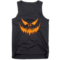 Scary Spooky Jack O Lantern Face Pumpkin Halloween Tank Top