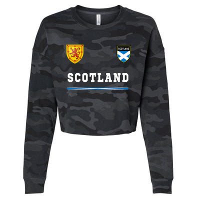 Scotland Sportssoccer Jersey Flag Football Cropped Pullover Crew