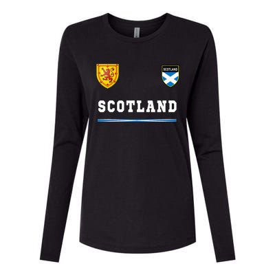 Scotland Sportssoccer Jersey Flag Football Womens Cotton Relaxed Long Sleeve T-Shirt