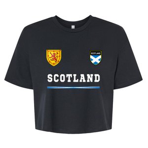 Scotland Sportssoccer Jersey Flag Football Bella+Canvas Jersey Crop Tee