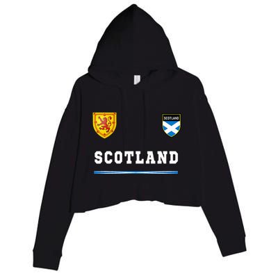 Scotland Sportssoccer Jersey Flag Football Crop Fleece Hoodie