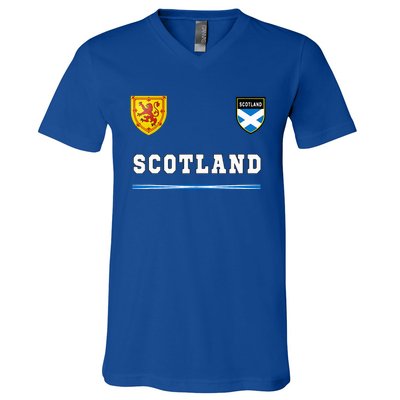 Scotland Sportssoccer Jersey Flag Football V-Neck T-Shirt