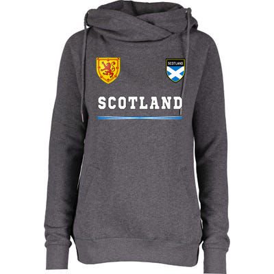 Scotland Sportssoccer Jersey Flag Football Womens Funnel Neck Pullover Hood