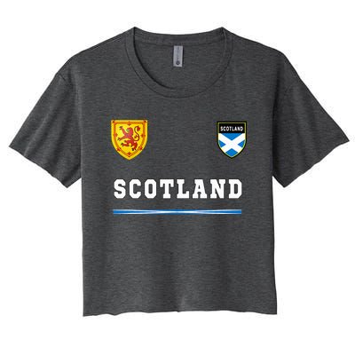 Scotland Sportssoccer Jersey Flag Football Women's Crop Top Tee