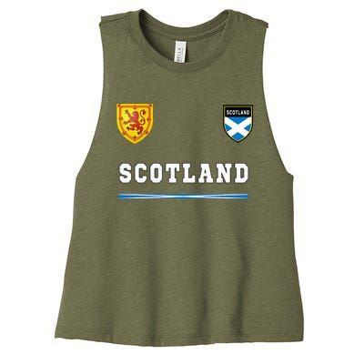 Scotland Sportssoccer Jersey Flag Football Women's Racerback Cropped Tank