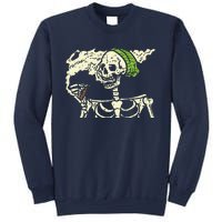 Smoking Skeleton Joint Funny Weed Pot 420 Cannabis Halloween Sweatshirt