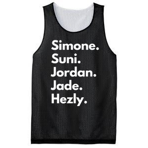 Simone. Suni. Jordan. Jade. Hezly Mesh Reversible Basketball Jersey Tank