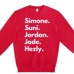 Simone. Suni. Jordan. Jade. Hezly Premium Crewneck Sweatshirt