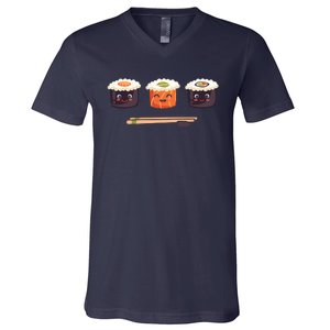 Sushi Set Japanese Sushi Graphic Plus Size Shirt For Girl Boy Unisex V-Neck T-Shirt