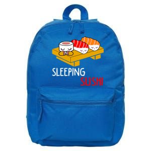 Sleeping Sushi Japanese Food Foodie Funny Sushi Lover Gift 16 in Basic Backpack