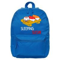 Sleeping Sushi Japanese Food Foodie Funny Sushi Lover Gift 16 in Basic Backpack