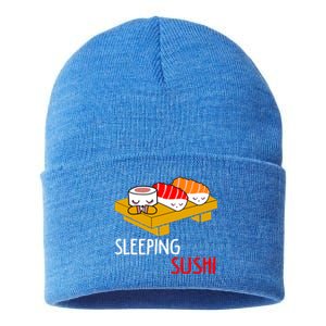 Sleeping Sushi Japanese Food Foodie Funny Sushi Lover Gift Sustainable Knit Beanie