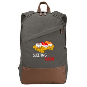 Sleeping Sushi Japanese Food Foodie Funny Sushi Lover Gift Cotton Canvas Backpack