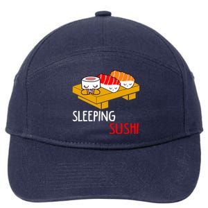 Sleeping Sushi Japanese Food Foodie Funny Sushi Lover Gift 7-Panel Snapback Hat