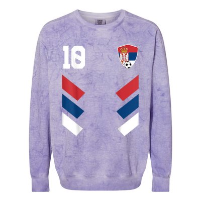 Serbia Soccer Jersey Serbian Football Shirt Flag Colorblast Crewneck Sweatshirt