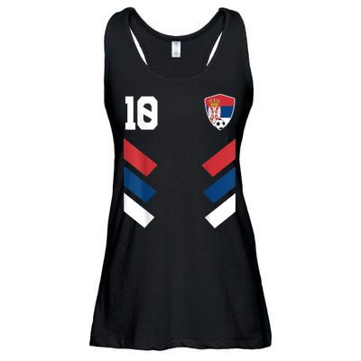Serbia Soccer Jersey Serbian Football Shirt Flag Ladies Essential Flowy Tank