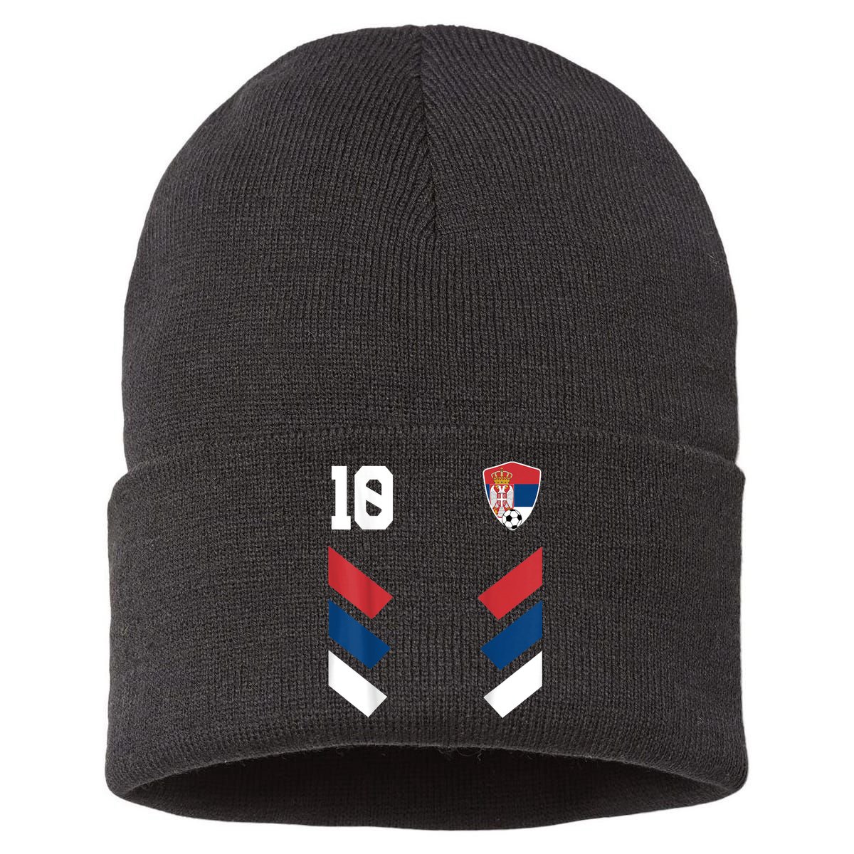 Serbia Soccer Jersey Serbian Football Shirt Flag Sustainable Knit Beanie