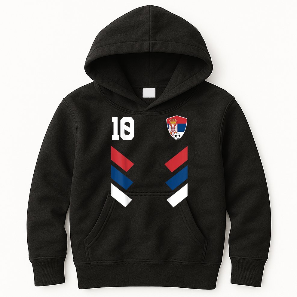 Serbia Soccer Jersey Serbian Football Shirt Flag Kids Hoodie