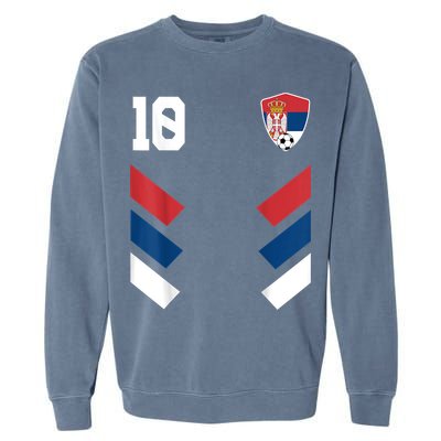 Serbia Soccer Jersey Serbian Football Shirt Flag Garment-Dyed Sweatshirt