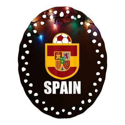 Spain Soccer Jersey Gift Spain Football Fans   Ceramic Oval Ornament