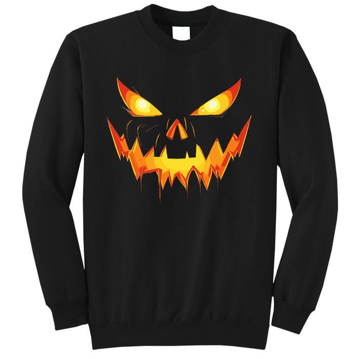 Scary Spooky Jack O Lantern Face Pumpkin Halloween Sweatshirt