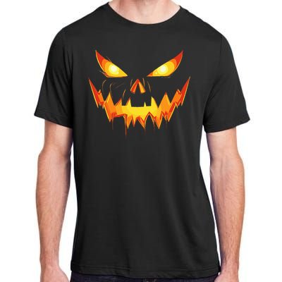 Scary Spooky Jack O Lantern Face Pumpkin Halloween Adult ChromaSoft Performance T-Shirt