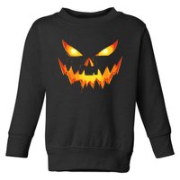 Scary Spooky Jack O Lantern Face Pumpkin Halloween Toddler Sweatshirt