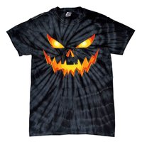 Scary Spooky Jack O Lantern Face Pumpkin Halloween Tie-Dye T-Shirt