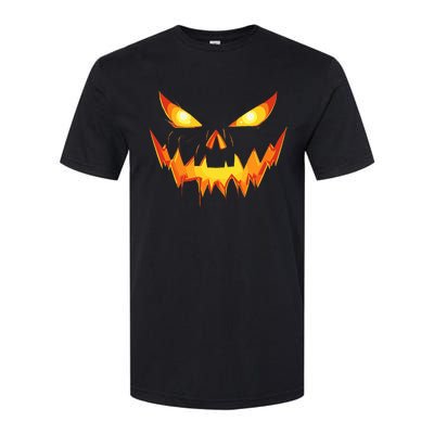 Scary Spooky Jack O Lantern Face Pumpkin Halloween Softstyle CVC T-Shirt