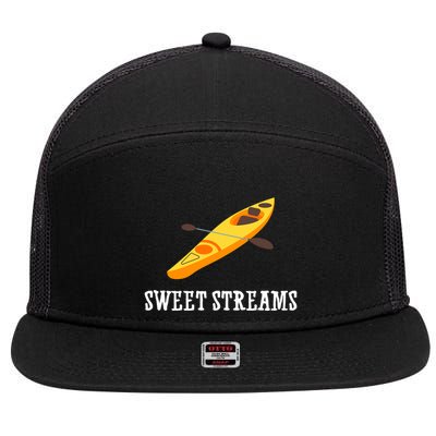 Sweet Streams Kayak Canoeing Boat 7 Panel Mesh Trucker Snapback Hat