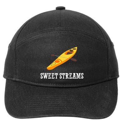 Sweet Streams Kayak Canoeing Boat 7-Panel Snapback Hat