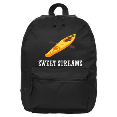 Sweet Streams Kayak Canoeing Boat 16 in Basic Backpack