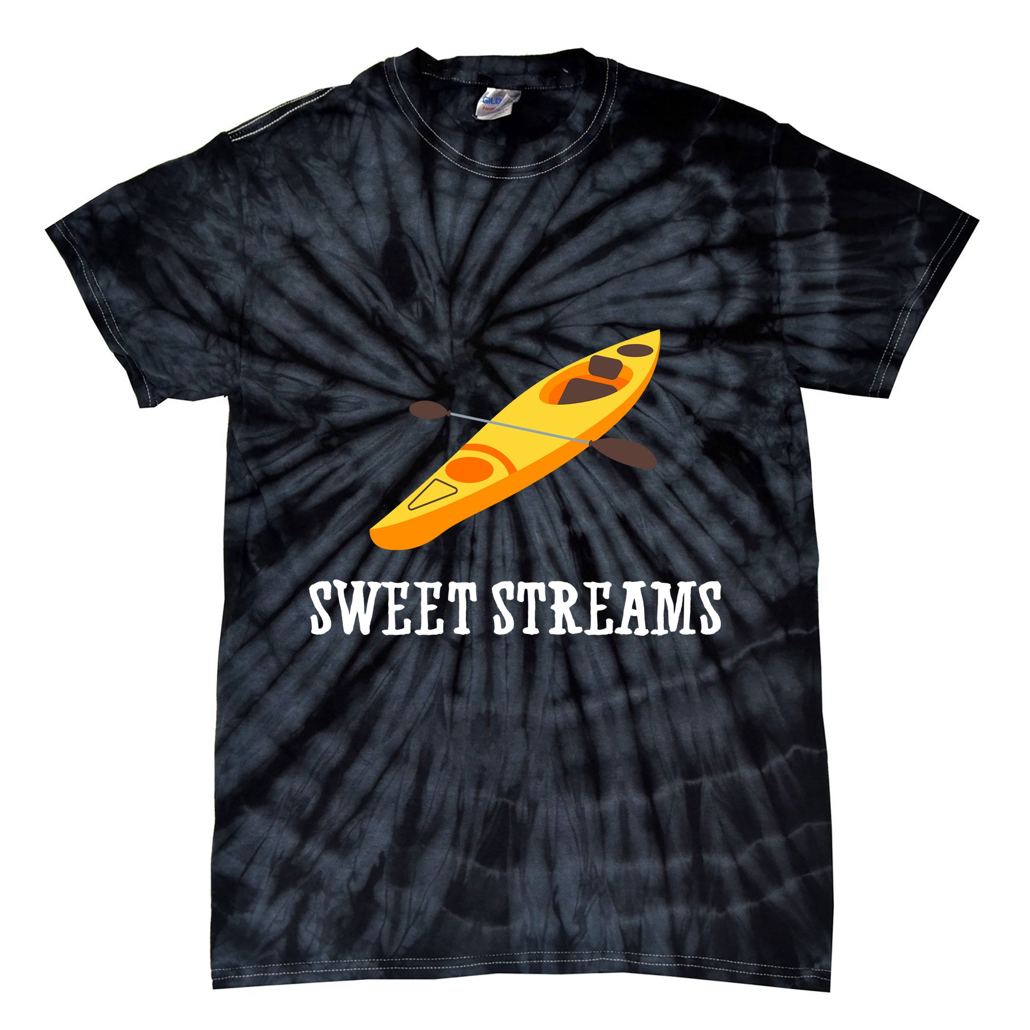 Sweet Streams Kayak Canoeing Boat Tie-Dye T-Shirt